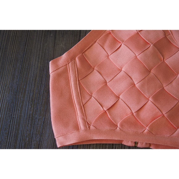 Lattice Weave Detail Two Piece Bandage Dress #832 - Picture 5 of 5